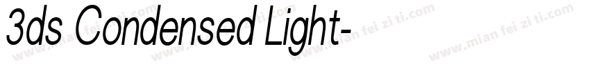 3ds Condensed Light字体转换